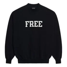 Unisex FW21 Free Printing Round-neck Sweatshirt Black 652981TKVD41070
