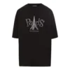 Unisex Paris Printing Round-neck Black 594599TGV661000
