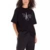 Unisex Paris Printing Round-neck Black 594599TGV661000