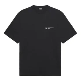Unisex SS21 Corporate Printing Round-neck Short Sleeve Black 612966TKV861070