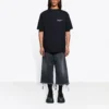 Unisex SS21 Corporate Printing Round-neck Short Sleeve Black 612966TKV861070