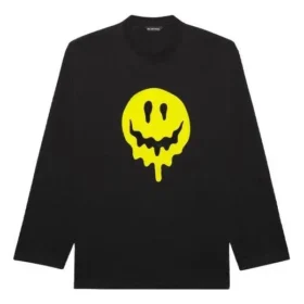 Unisex SS21 Printing Round-neck Swea Black 651796TKVA11012