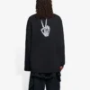 Unisex SS21 Printing Round-neck Swea Black 651796TKVA11012