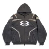 Unity Sports Icon Biker Zip-Up Hoodie Oversized “Black White” 790359TQVM21070