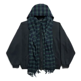 Unity Sports Icon Scarf Full Zip Hoodie Oversized “Dark Blue” 794747TQVM24021