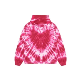 Valentines Day Tie-Dye Hoodie Wide Fit “Red” 675003TLVI86802