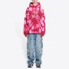 Valentines Day Tie-Dye Hoodie Wide Fit “Red” 675003TLVI86802