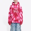 Valentines Day Tie-Dye Hoodie Wide Fit “Red” 675003TLVI86802