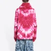 Valentines Day Tie-Dye Hoodie Wide Fit “Red” 675003TLVI86802
