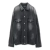 Washed Denim Jacket Large Fit “Black” 662772TKVG51000