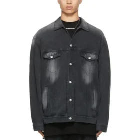 Washed Denim Jacket Large Fit “Black” 662772TKVG51000