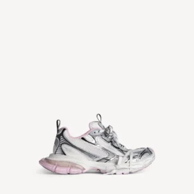 Women’s 3xl gel clearsole sneaker in white/pink/black
