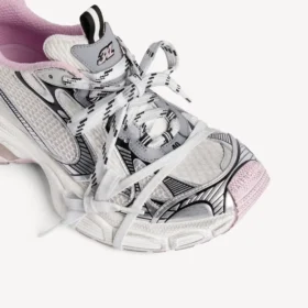 Women’s 3xl gel clearsole sneaker in white/pink/black