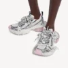 Women’s 3xl gel clearsole sneaker in white/pink/black Women’s 3xl gel clearsole sneaker in white/pink/black