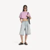 Women’s 520 stickers cropped t-shirt in old pink/white