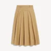 Women’s a-line cotton skirt in camel Women’s a-line cotton skirt in camel