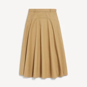 Women’s a-line cotton skirt in camel