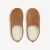 Women’s alaska soft platform mule in brown/white Women’s alaska soft platform mule in brown/white