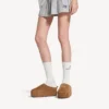 Women’s alaska soft platform mule in brown/white Women’s alaska soft platform mule in brown/white