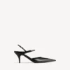 Women’s avenue bow slingback in black/silver Women’s avenue bow slingback in black/silver