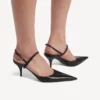 Women’s avenue bow slingback in black/silver Women’s avenue bow slingback in black/silver