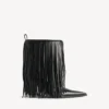 Women’s avenue fringe bootie in black Women’s avenue fringe bootie in black