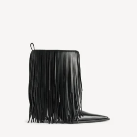 Women’s avenue fringe bootie in black