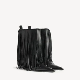 Women’s avenue fringe bootie in black