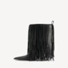 Women’s avenue fringe bootie in black Women’s avenue fringe bootie in black