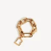 Women’s b link bracelet in shiny gold Women’s b link bracelet in shiny gold