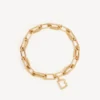 Women’s b link necklace in shiny gold Women’s b link necklace in shiny gold