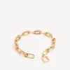 Women’s b link necklace in shiny gold Women’s b link necklace in shiny gold