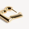 Women’s b xs earrings in shiny gold