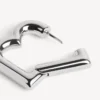 Women’s b xs earrings in shiny silver