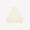 Women’s back-to-front high neck sweater in off white