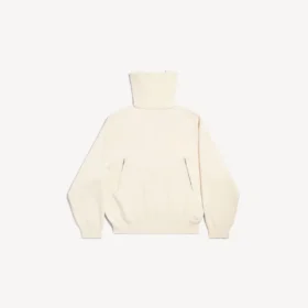 Women’s back-to-front high neck sweater in off white