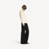 Women’s back-to-front high neck sweater in off white