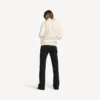 Women’s back-to-front high neck sweater in off white