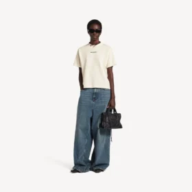 Women’s balenciaga back medium fit t-shirt  in cream