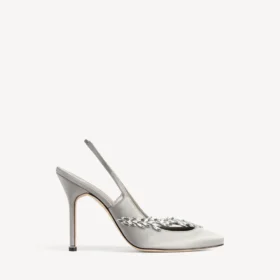 Women’s balenciaga | manolo blahnik slingback in grey plume