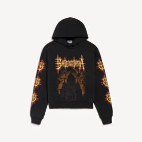 Women’s balenciaga sacra cœur medium fit hoodie  in black