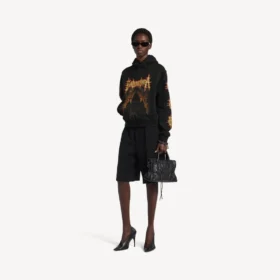 Women’s balenciaga sacra cœur medium fit hoodie  in black