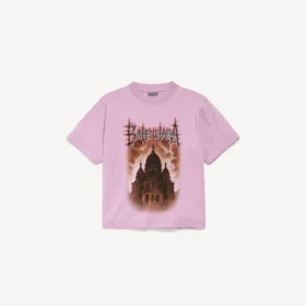 Women’s balenciaga sacra cœur medium fit t-shirt  in old pink