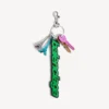 Women’s biker balenciaga charm/keychain in green/black