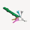 Women’s biker balenciaga charm/keychain in green/black