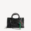 Women’s biker balenciaga charm/keychain in green/black