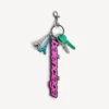 Women’s biker balenciaga charm/keychain in pink/black
