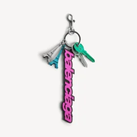Women’s biker balenciaga charm/keychain in pink/black