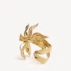 Women’s bloom cuff in shiny gold