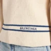 Women’s boatneck sweater in navy/white